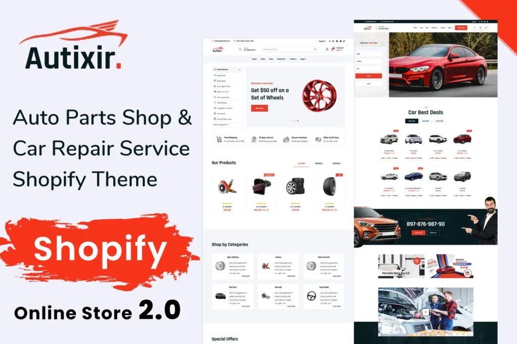 Autixir Auto Parts Shopify Theme