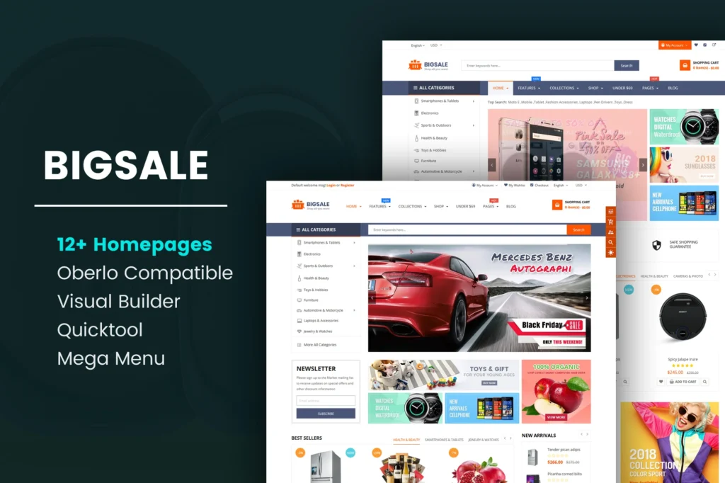BigSale Bootstrap 4 Shopify Theme