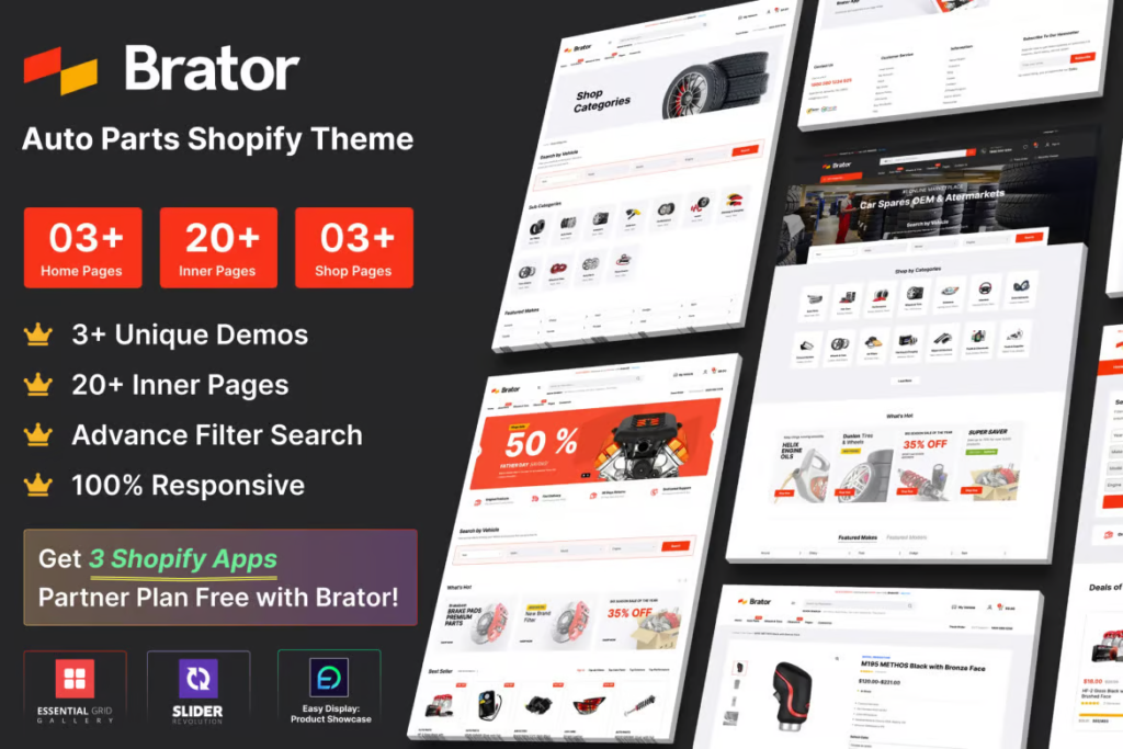 Brator Auto Parts Shopify Theme