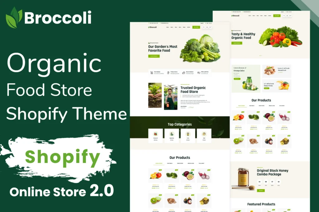 Broccoli Organic Food Shopify Theme