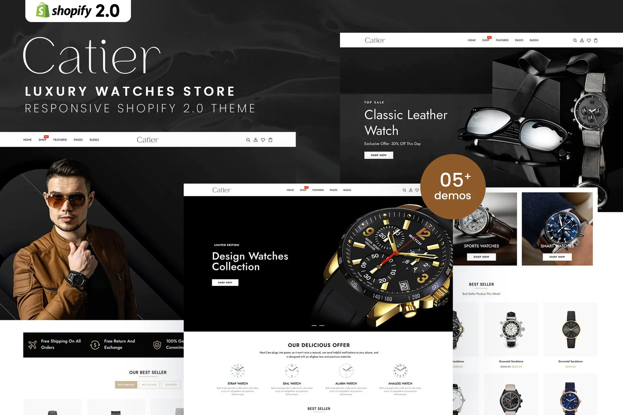 Catier Watches Store Shopify Theme