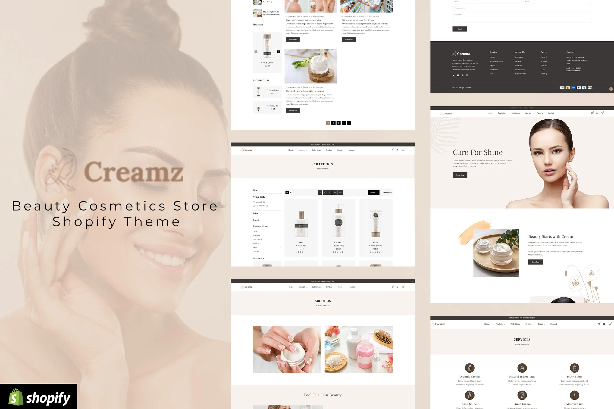 Creamz Beauty Shopify Theme