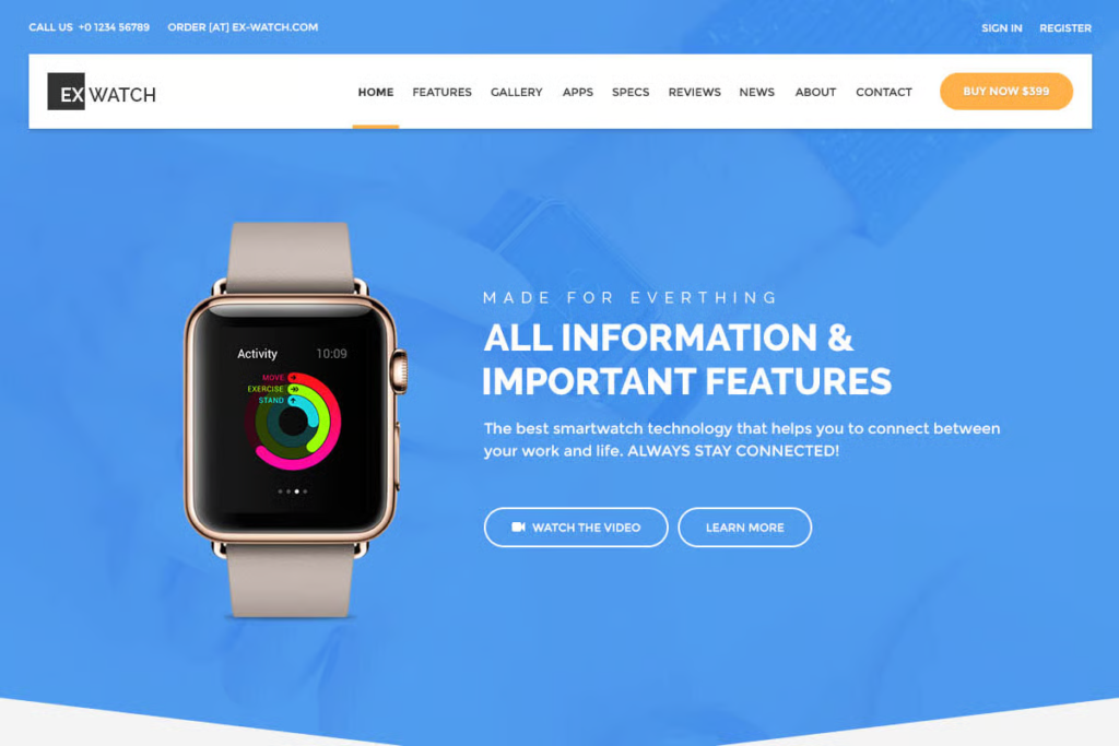 Ex Watch eCommerce Shopify Theme