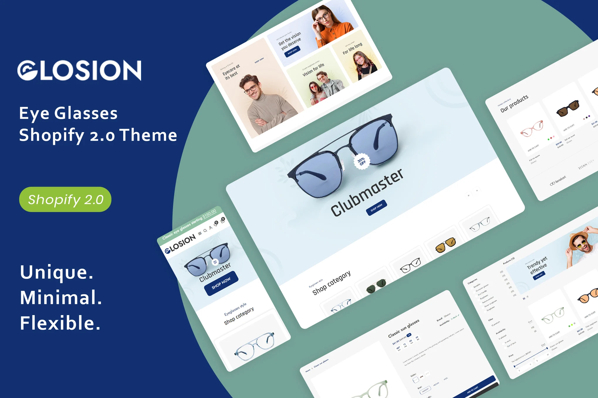 Glosion Glasses Shopify Theme
