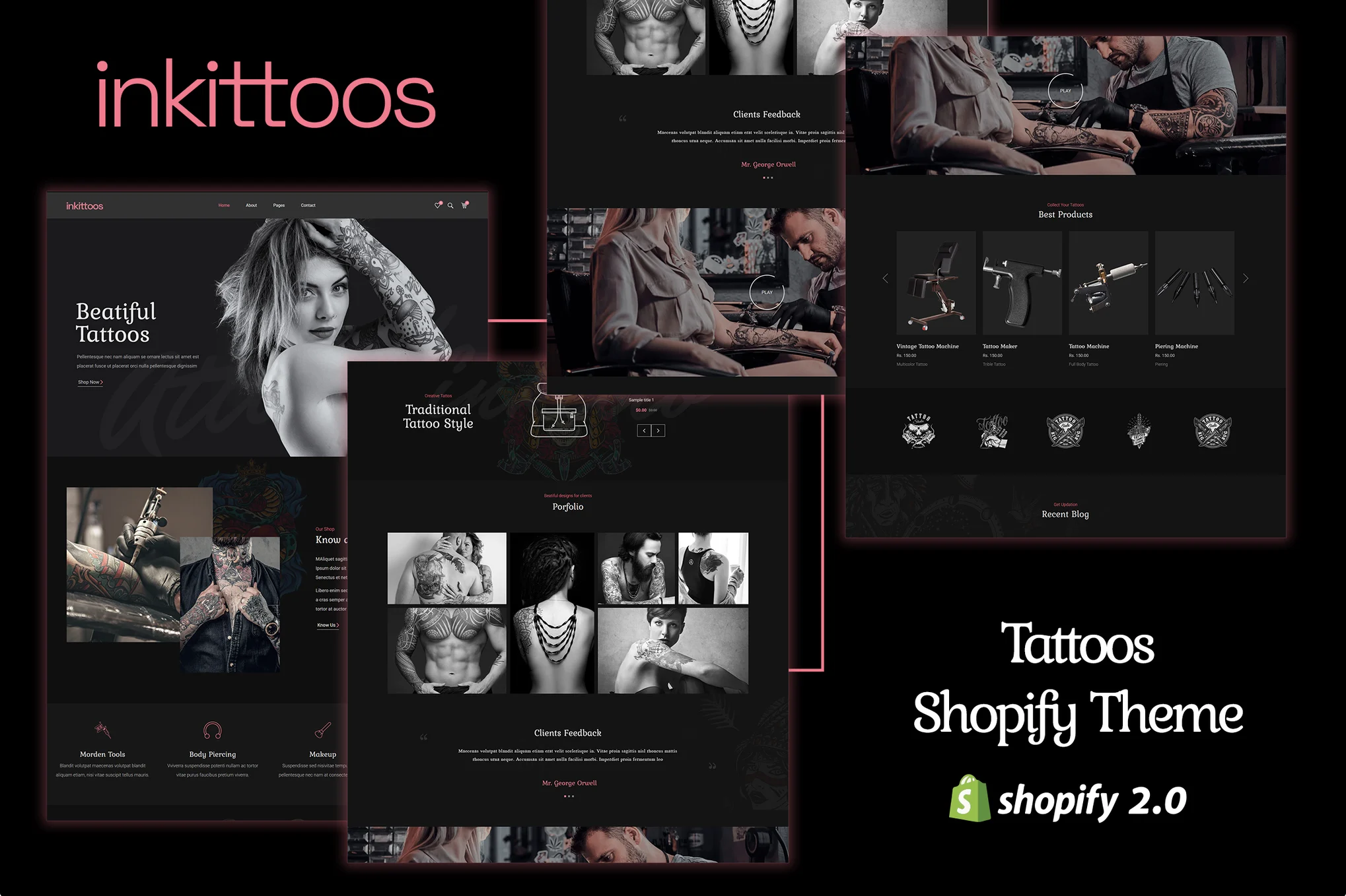 Inkittoos Tattoo Shopify Theme