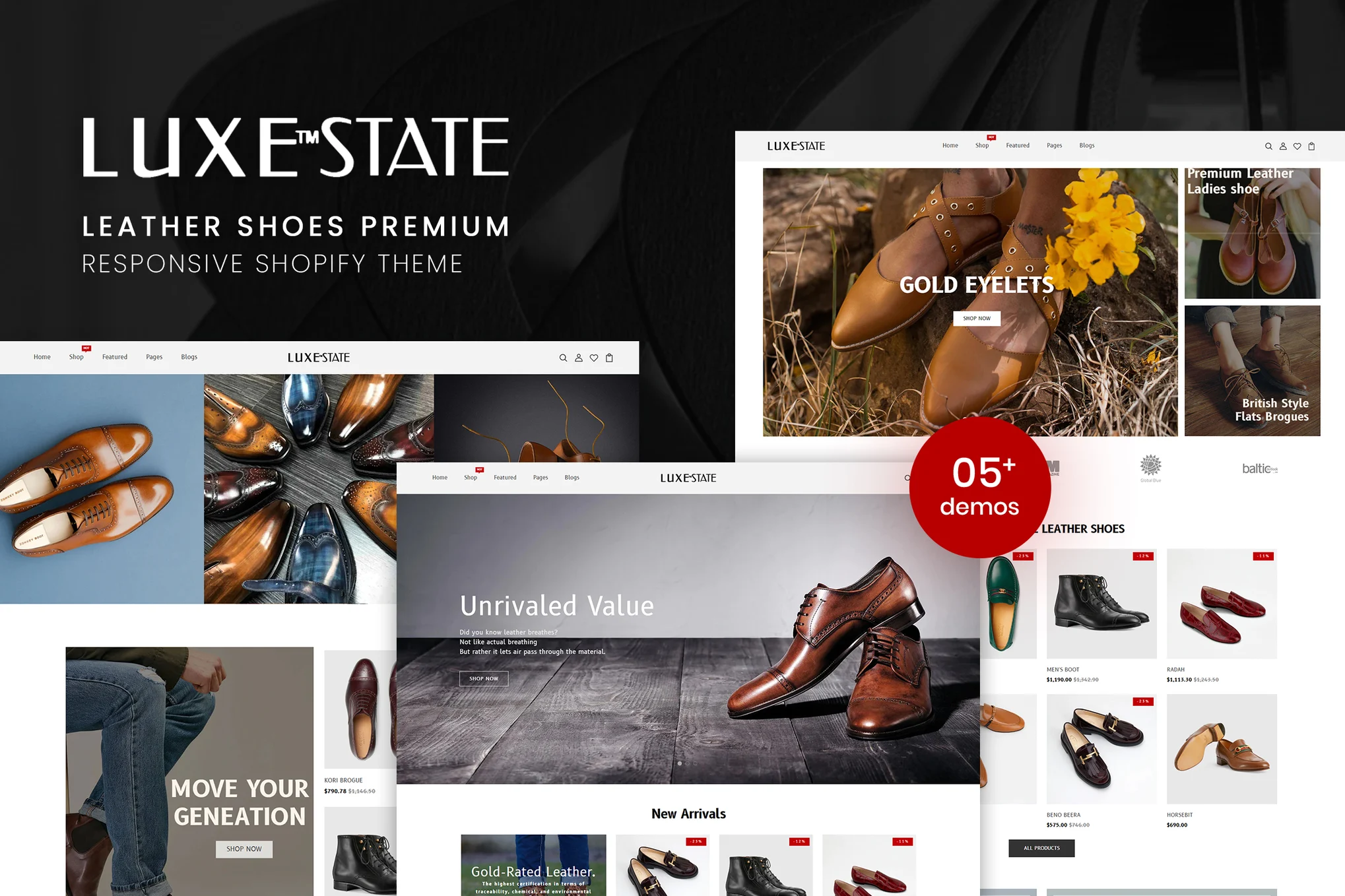 LuxeState Shoes Store Shopify Theme