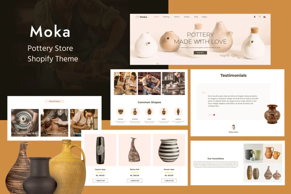 Moca Ceramic Pots Shopify Theme
