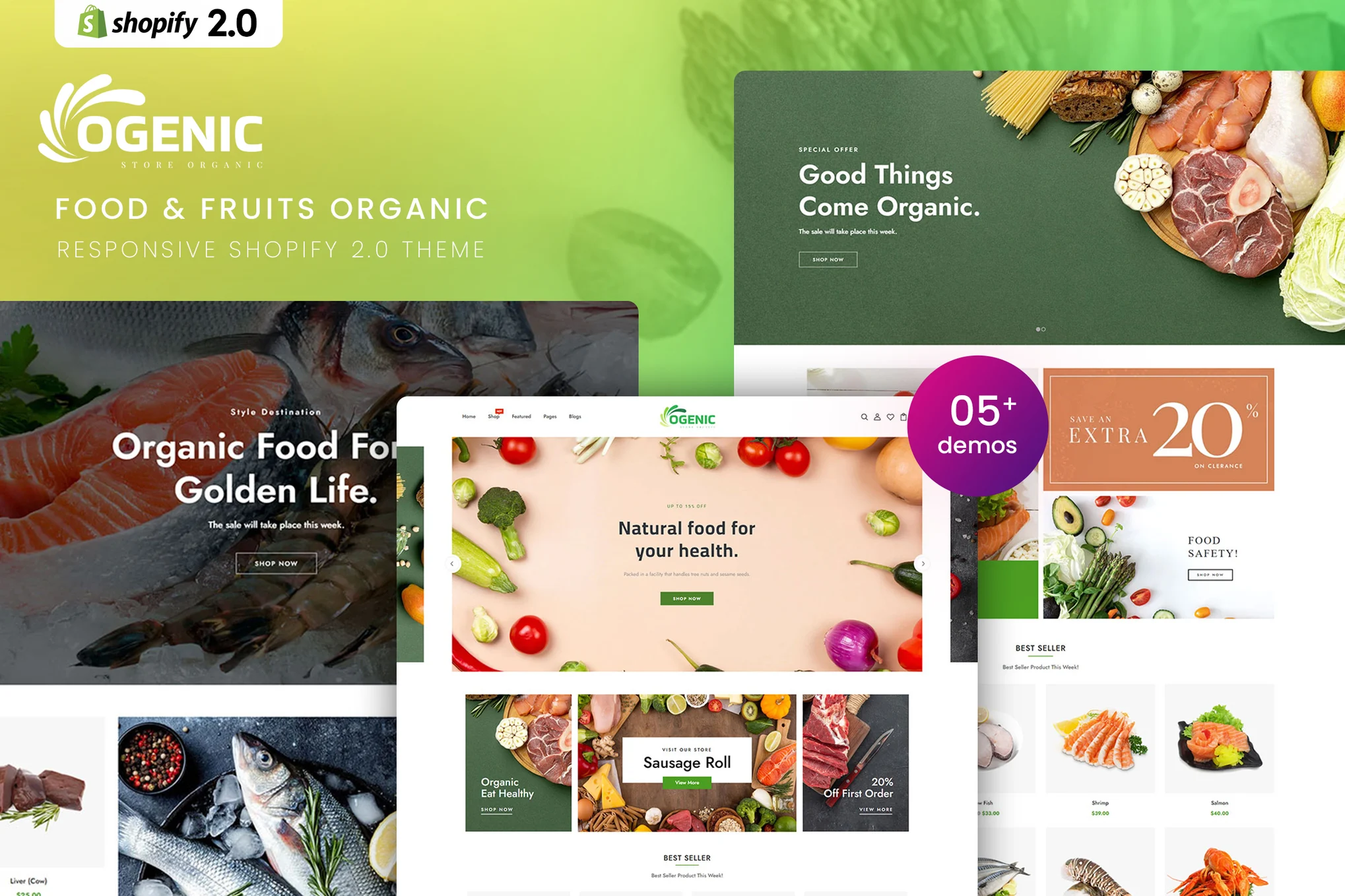 Ogenic Food Shopify Theme