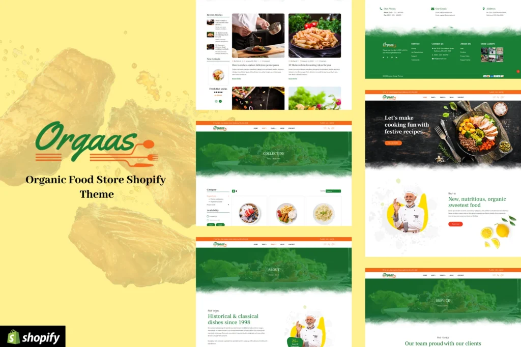 Orgass Food Delivery Shopify Theme