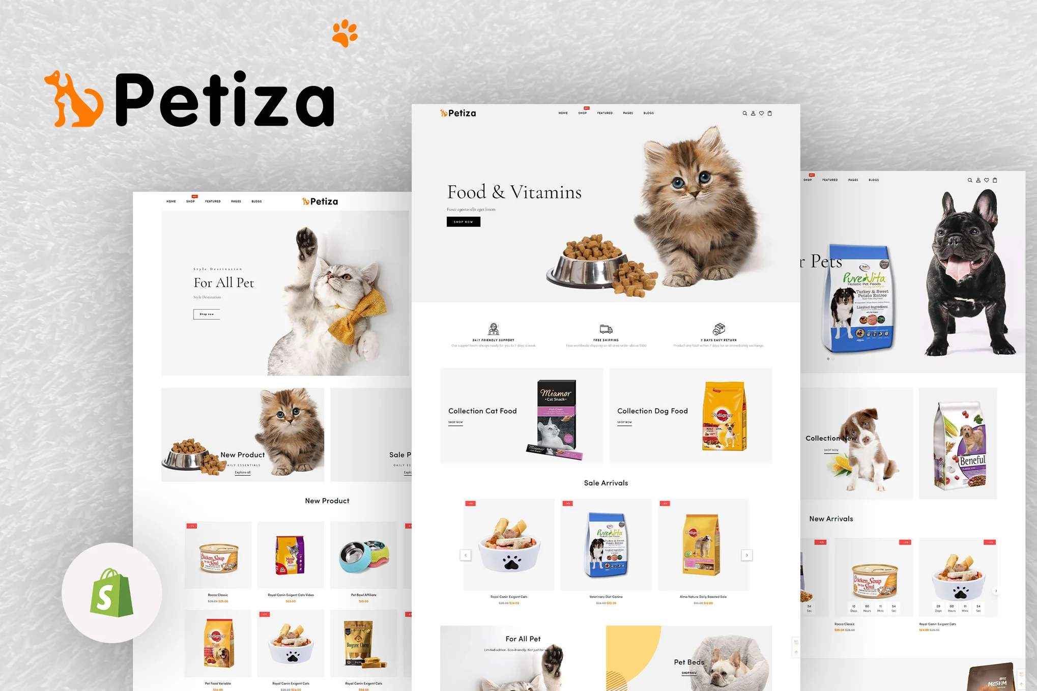 Petiza Pets Food Shopify Theme