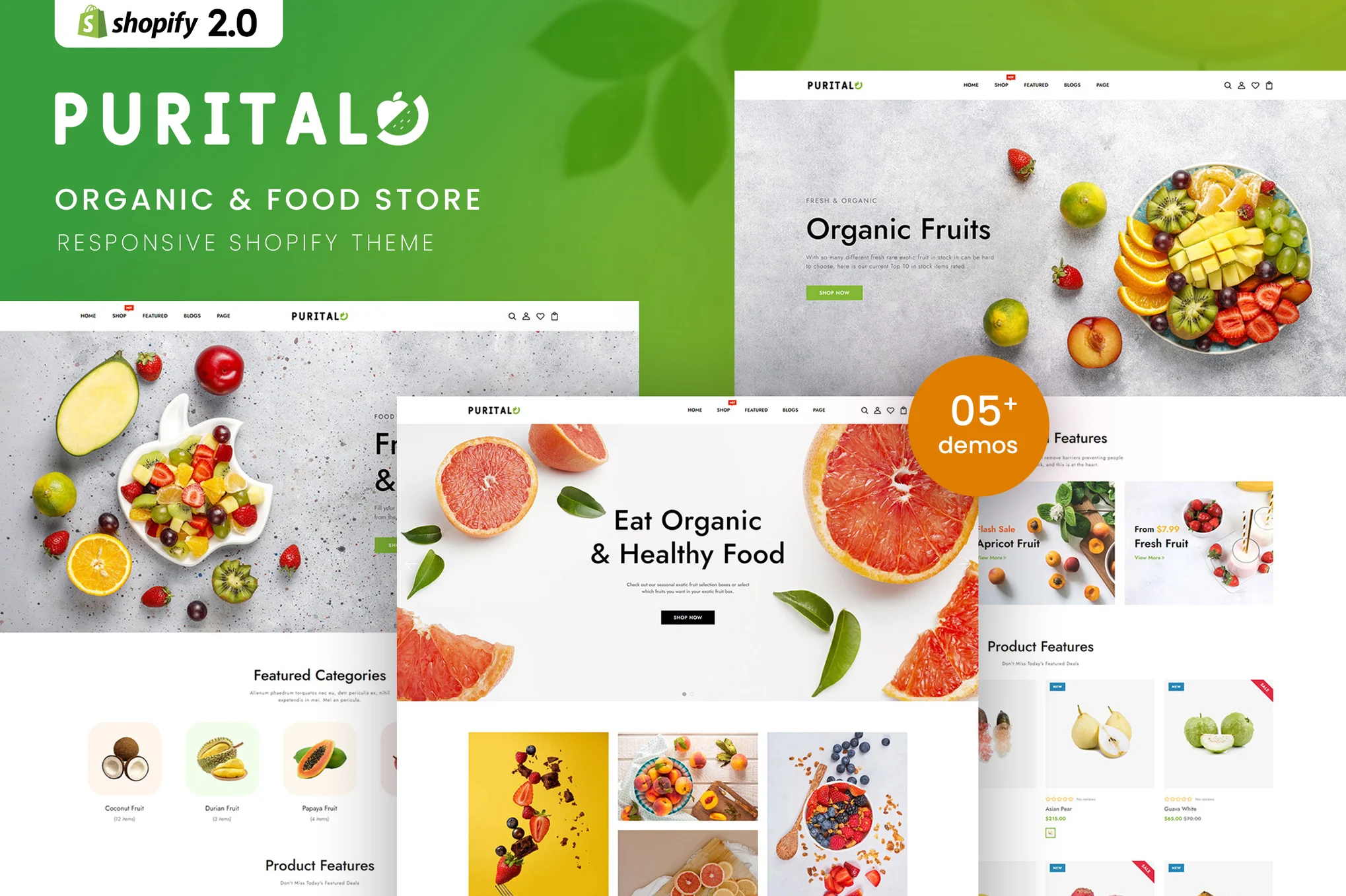 Purital Food Store Shopify Theme