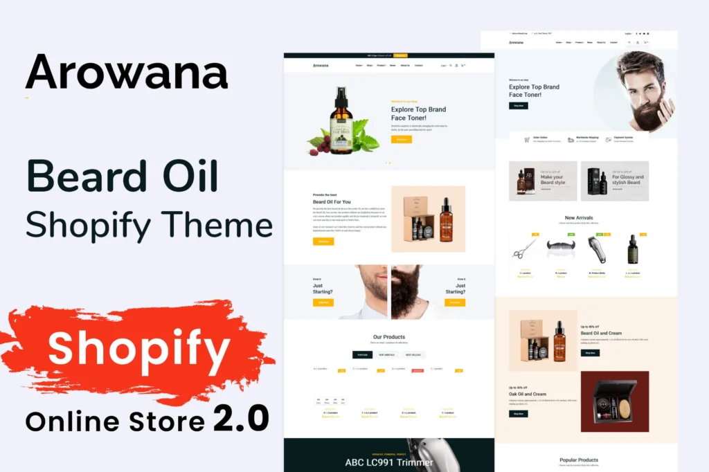 Arowana Beard Oil Shopify Theme