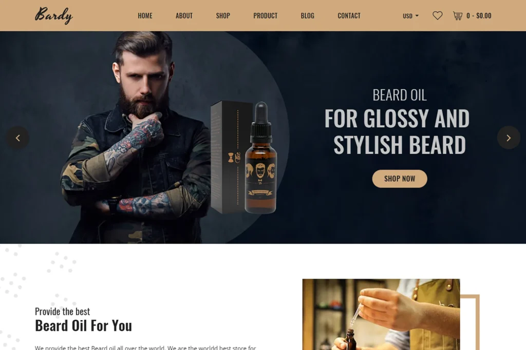 Bardy Beard Oil Shopify Theme
