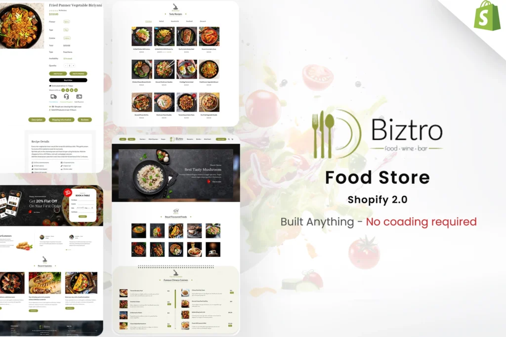Biztro Food Store Shopify Theme