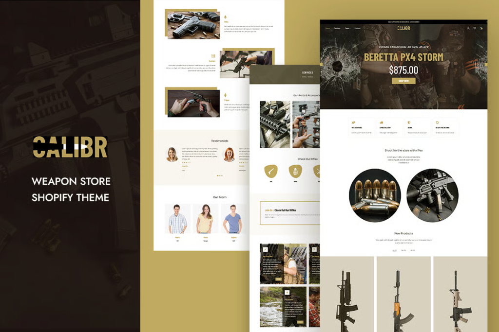 Calibr Weapon Shop Shoify Theme