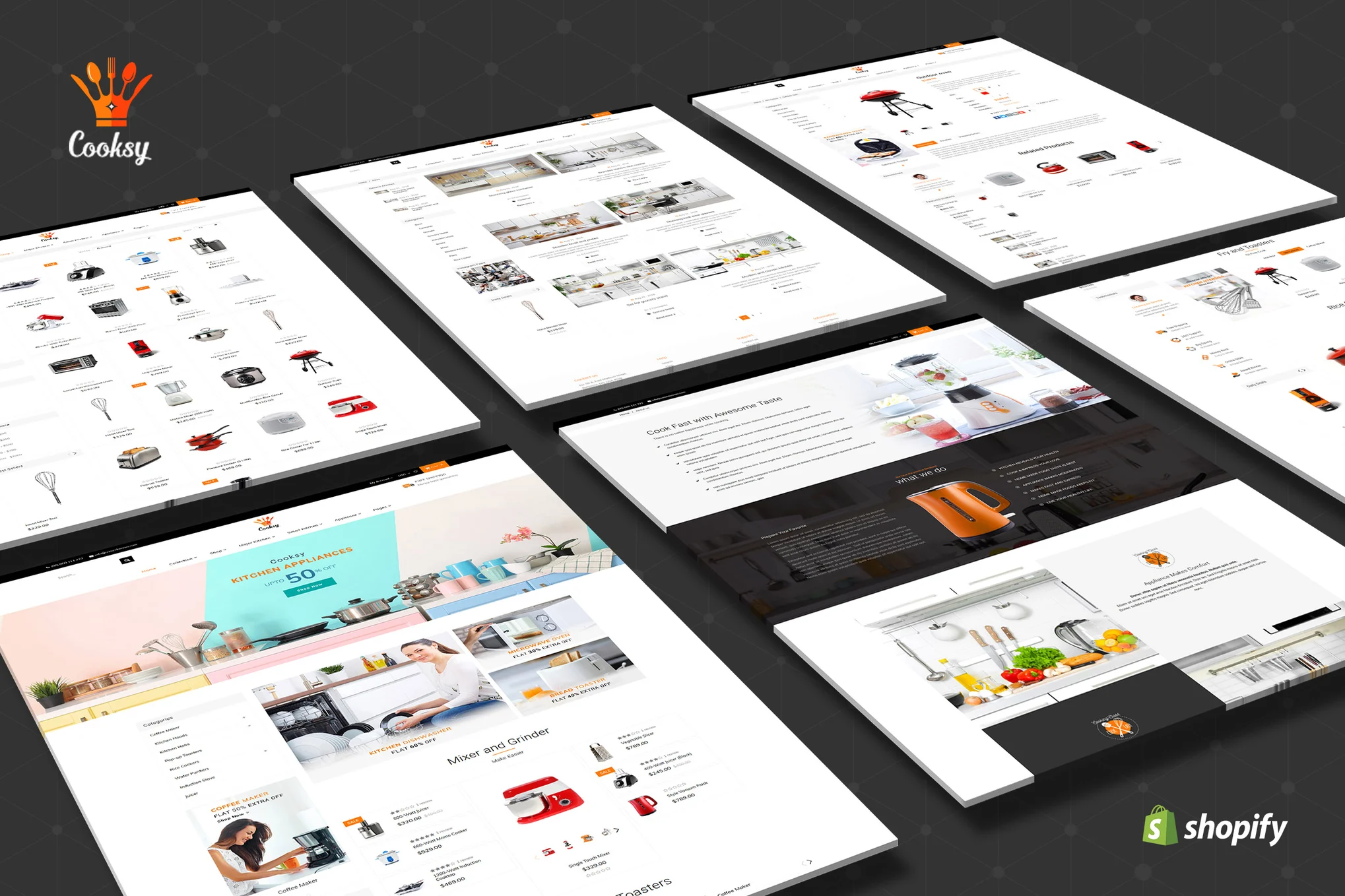 Cooksy Kitchen Utensils Shopify Theme