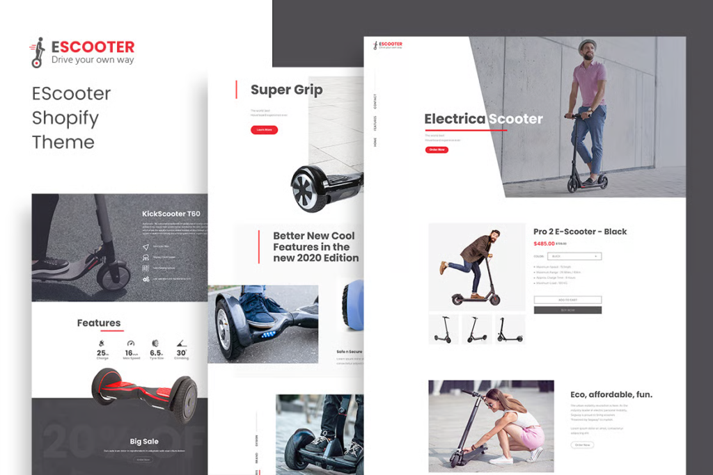 Escoot Single Product Shopify Theme