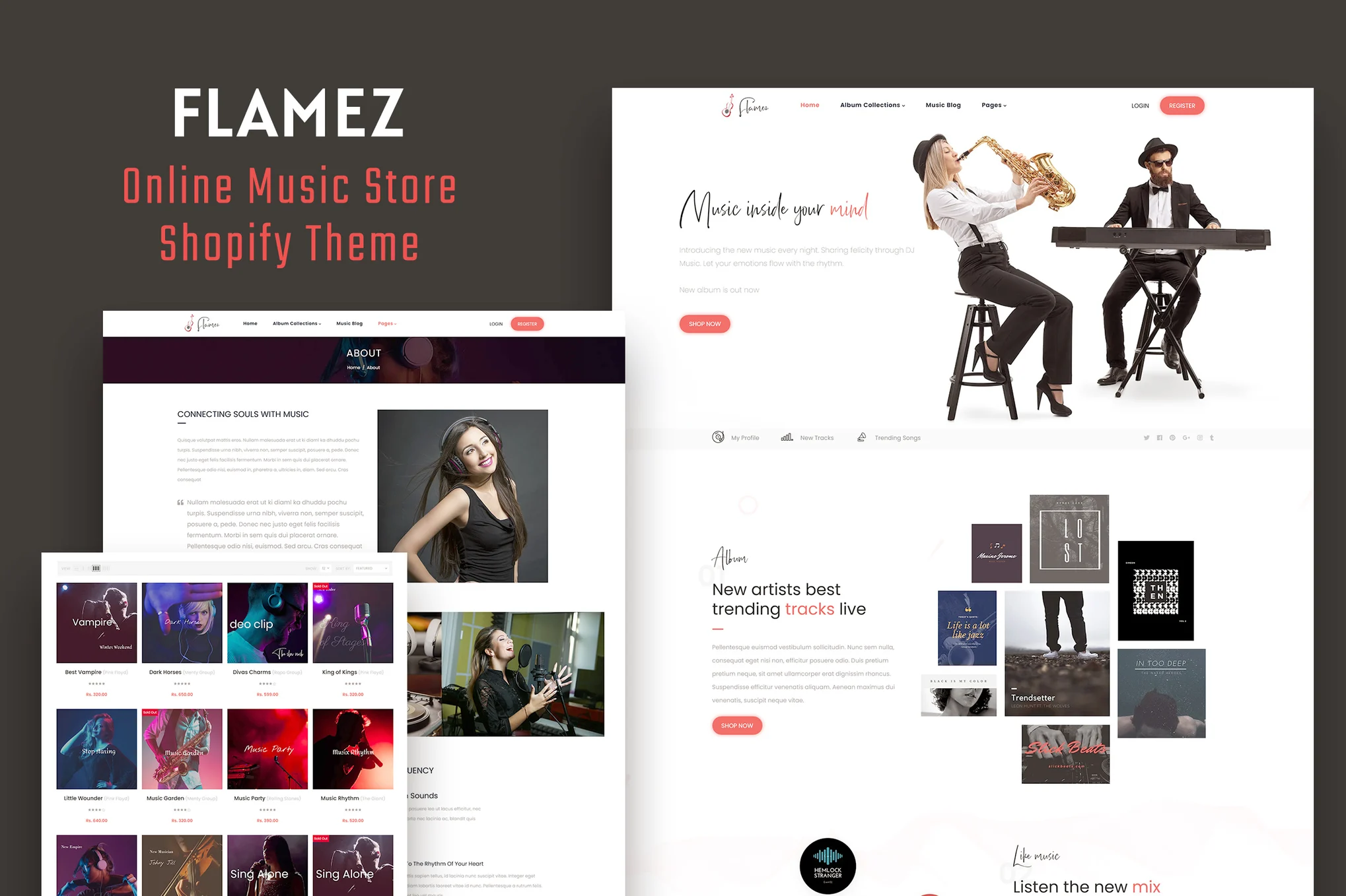 Flamez Music Store Shopify Theme
