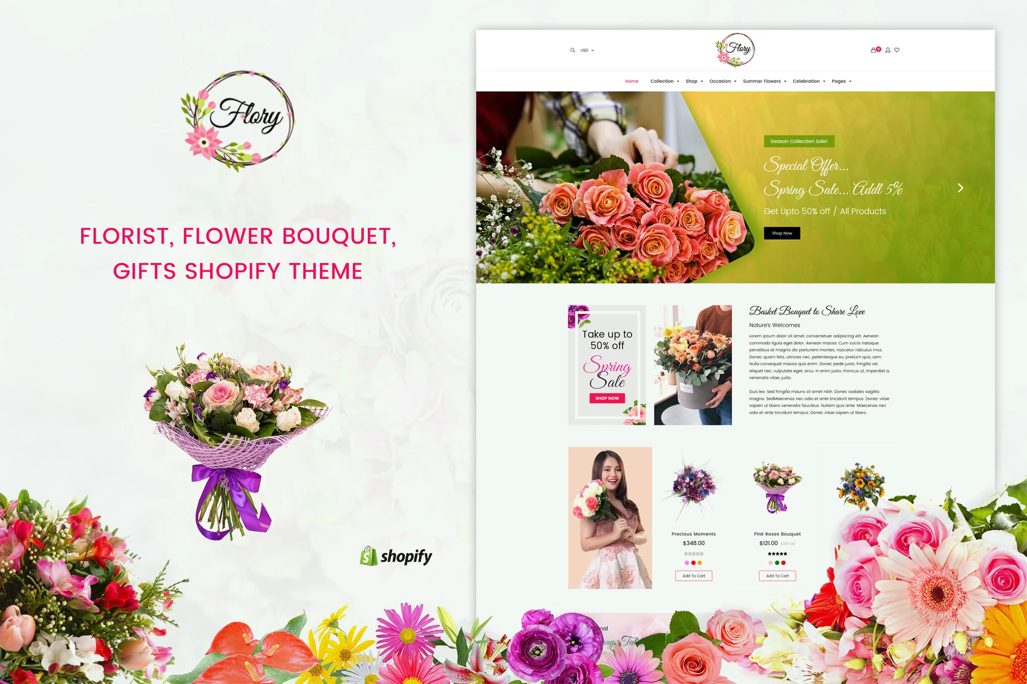 Flory Florist Shopify Theme