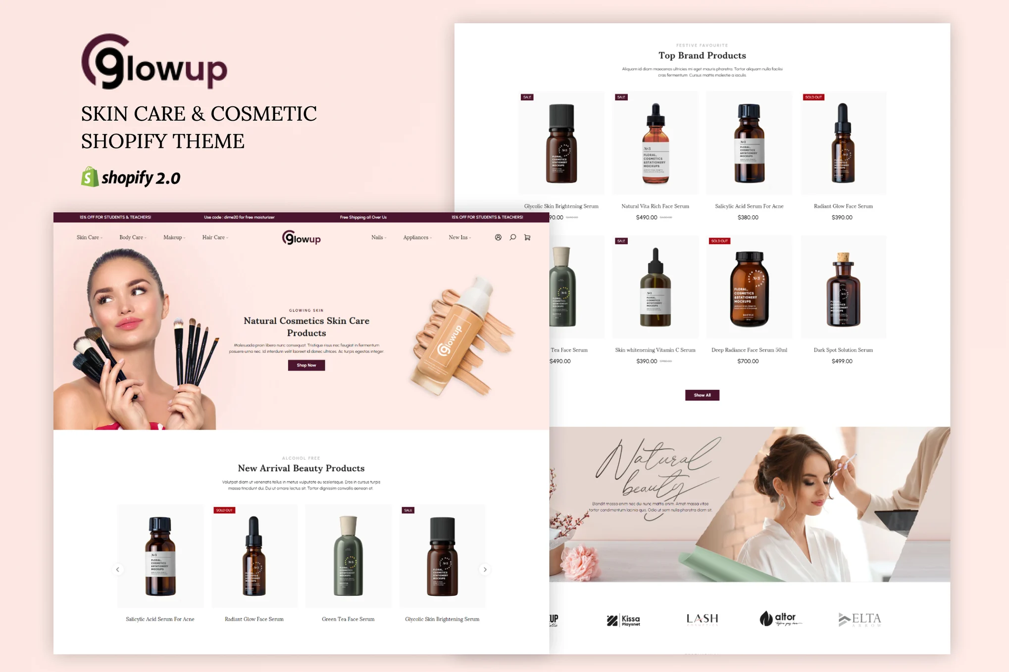 Glowup Beauty Store Shopify Theme