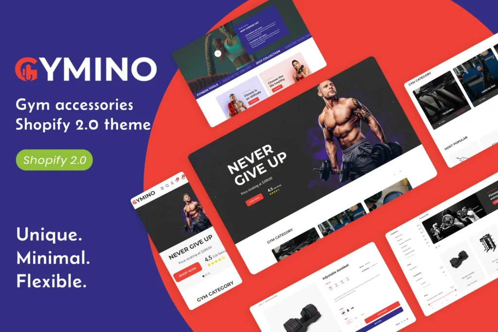 Gymino Gym Accessories Shopify Theme