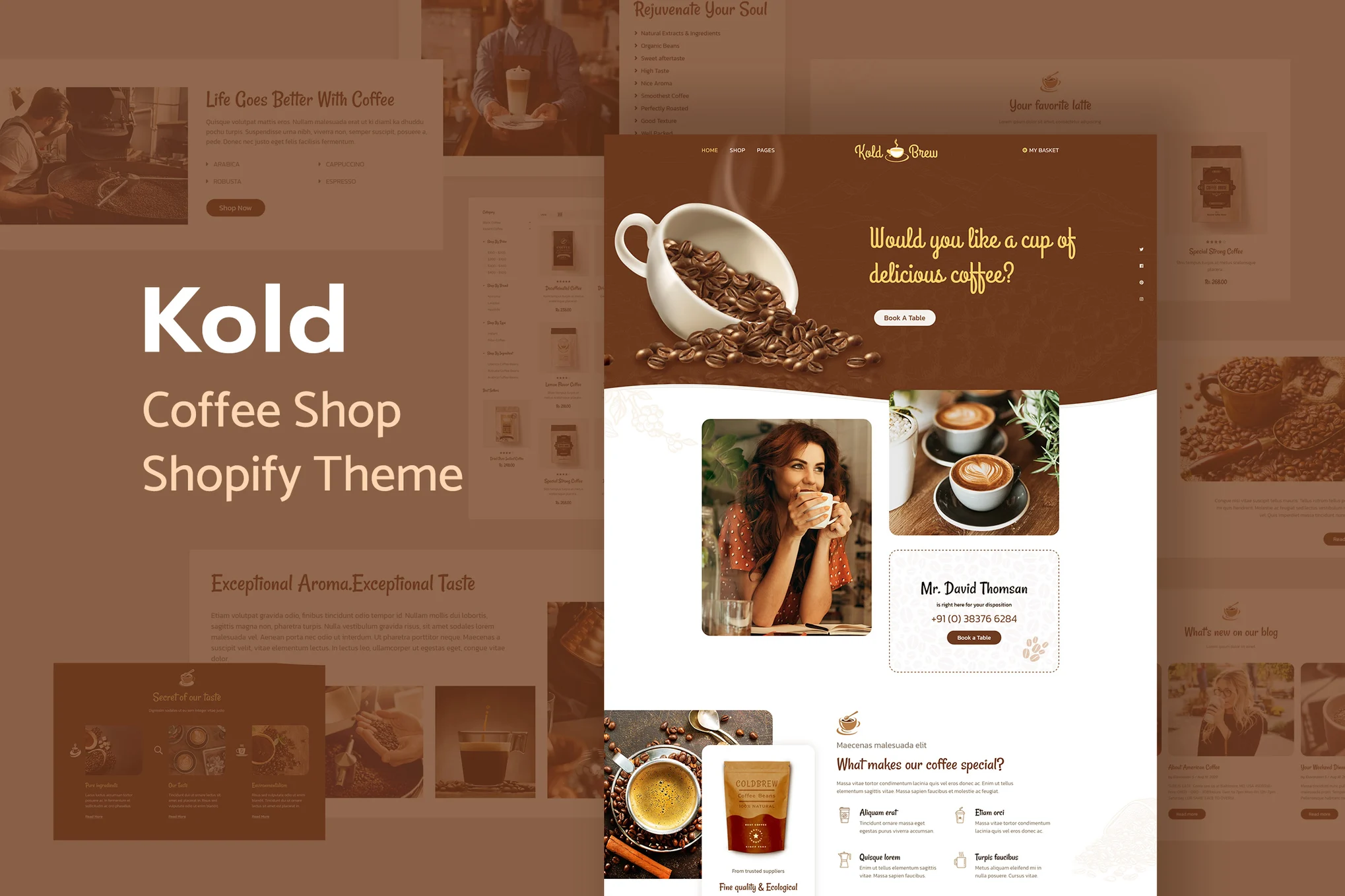 KoldBrew Coffee Shop Shopify Theme