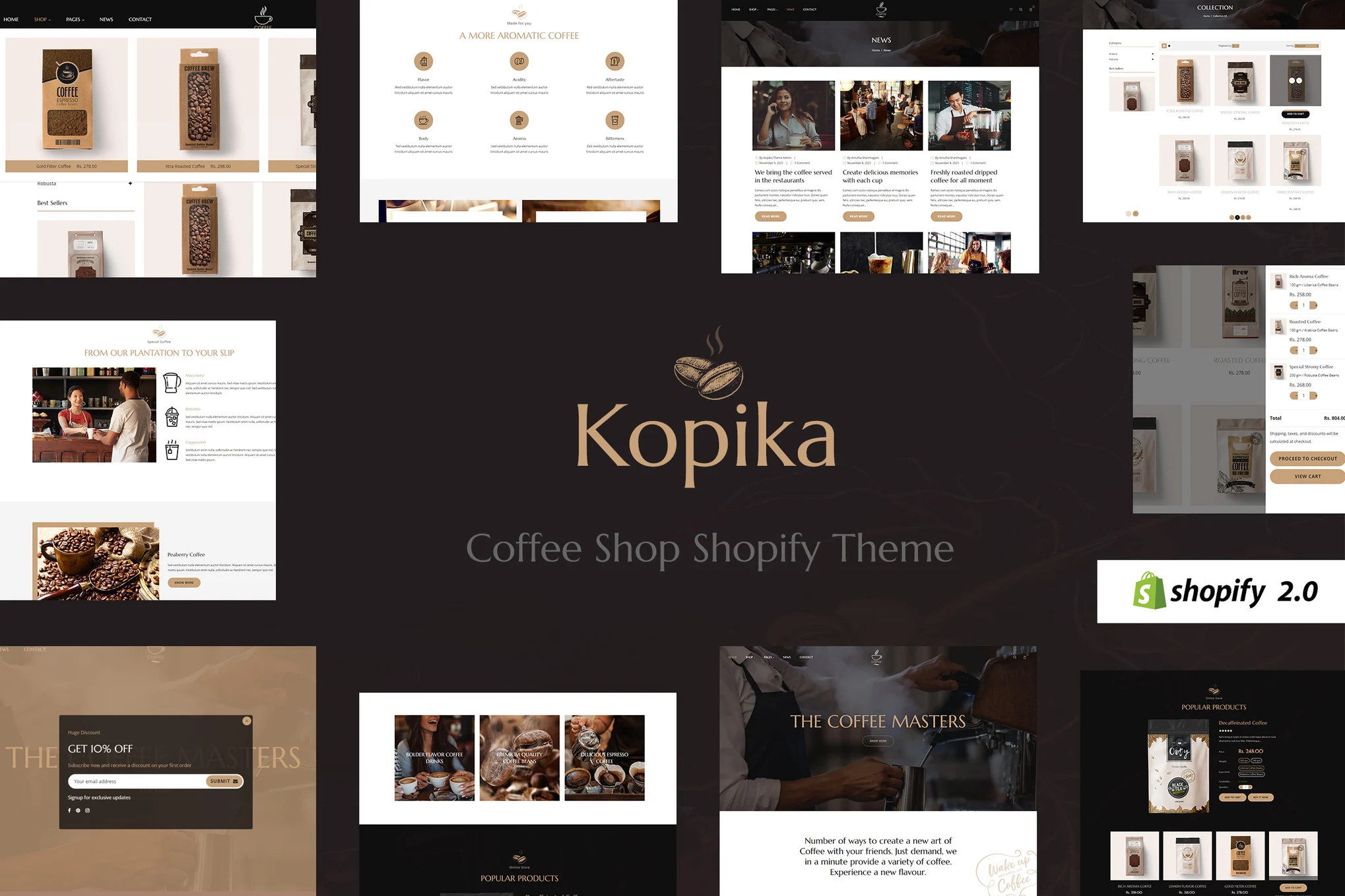 Kopiko Coffee Shop Shopify Theme