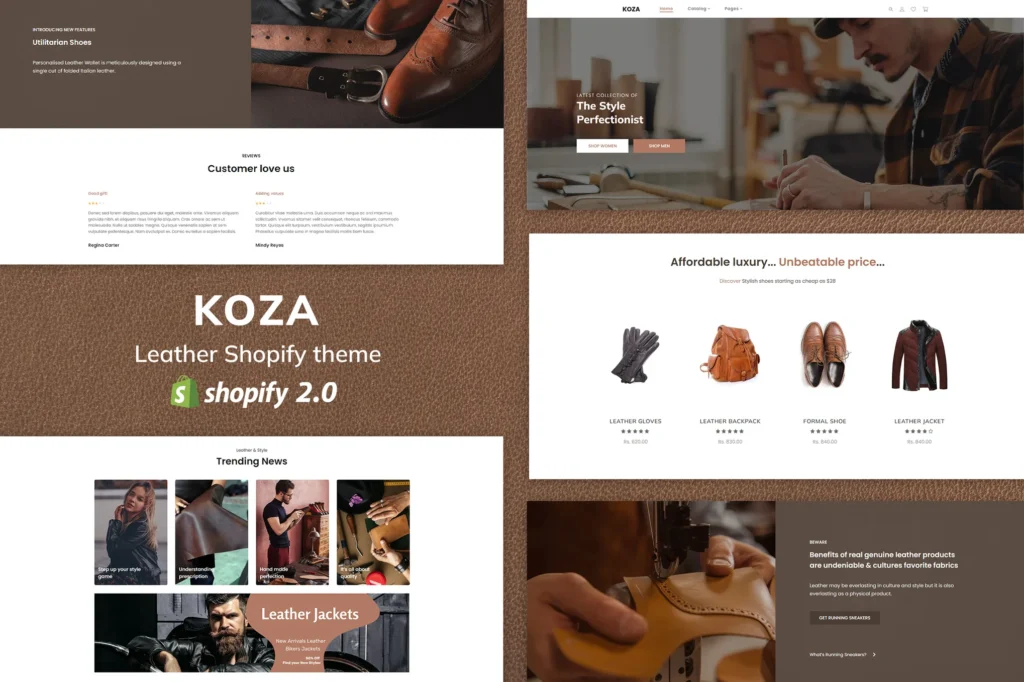 Koza Leather Market Shopify Theme