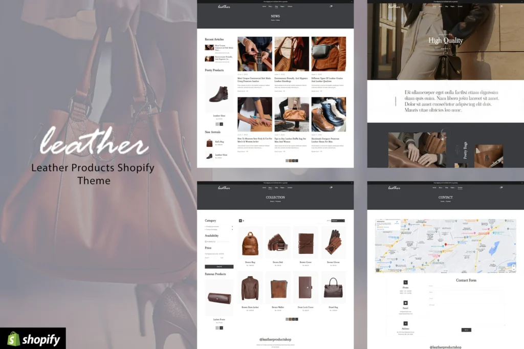 Leathery Handcrafted Shopify Theme