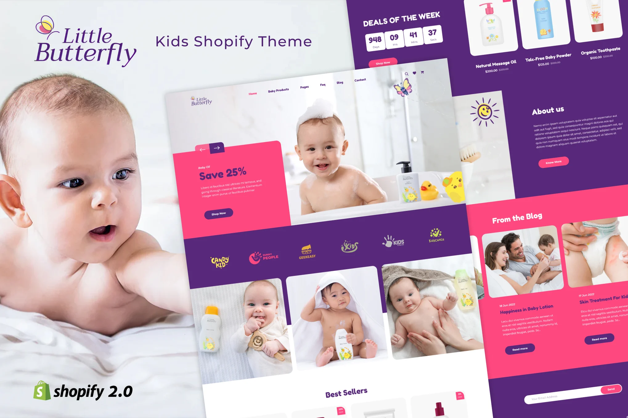 Little Butterfly Kids Shopify Theme