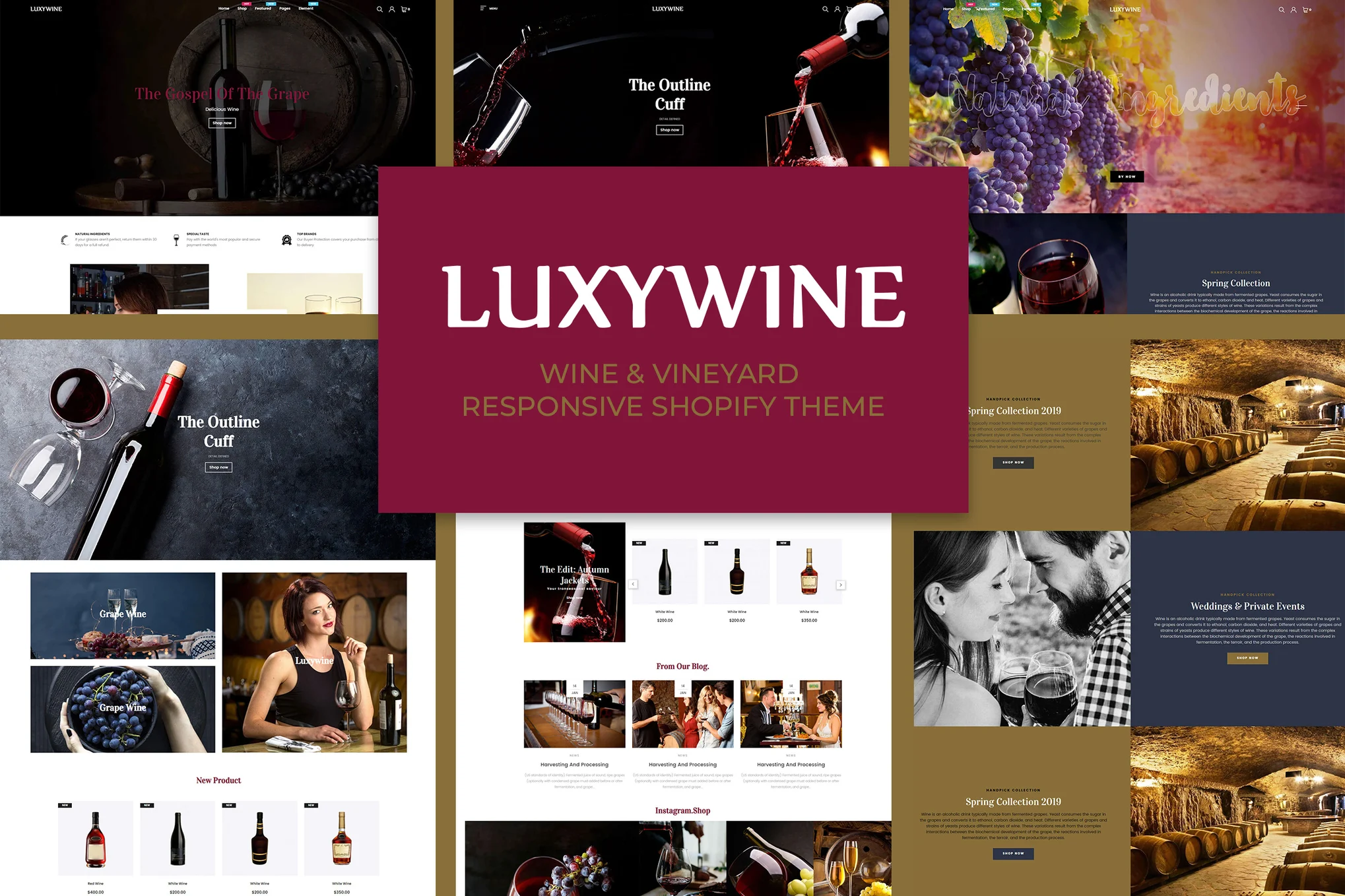 Luxywine Vineyard Shopify Theme
