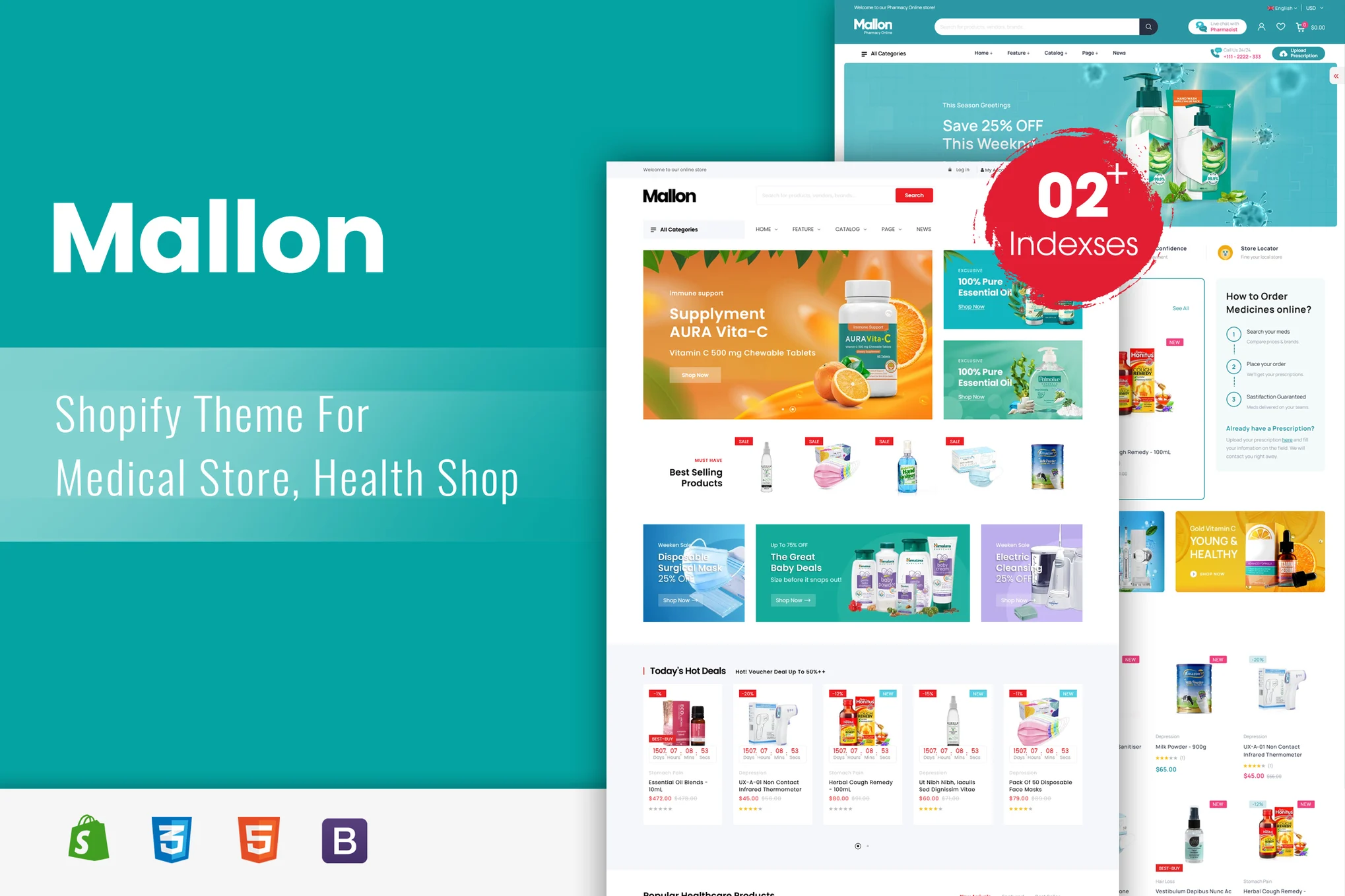 Mallon Medical Store Shopify Theme