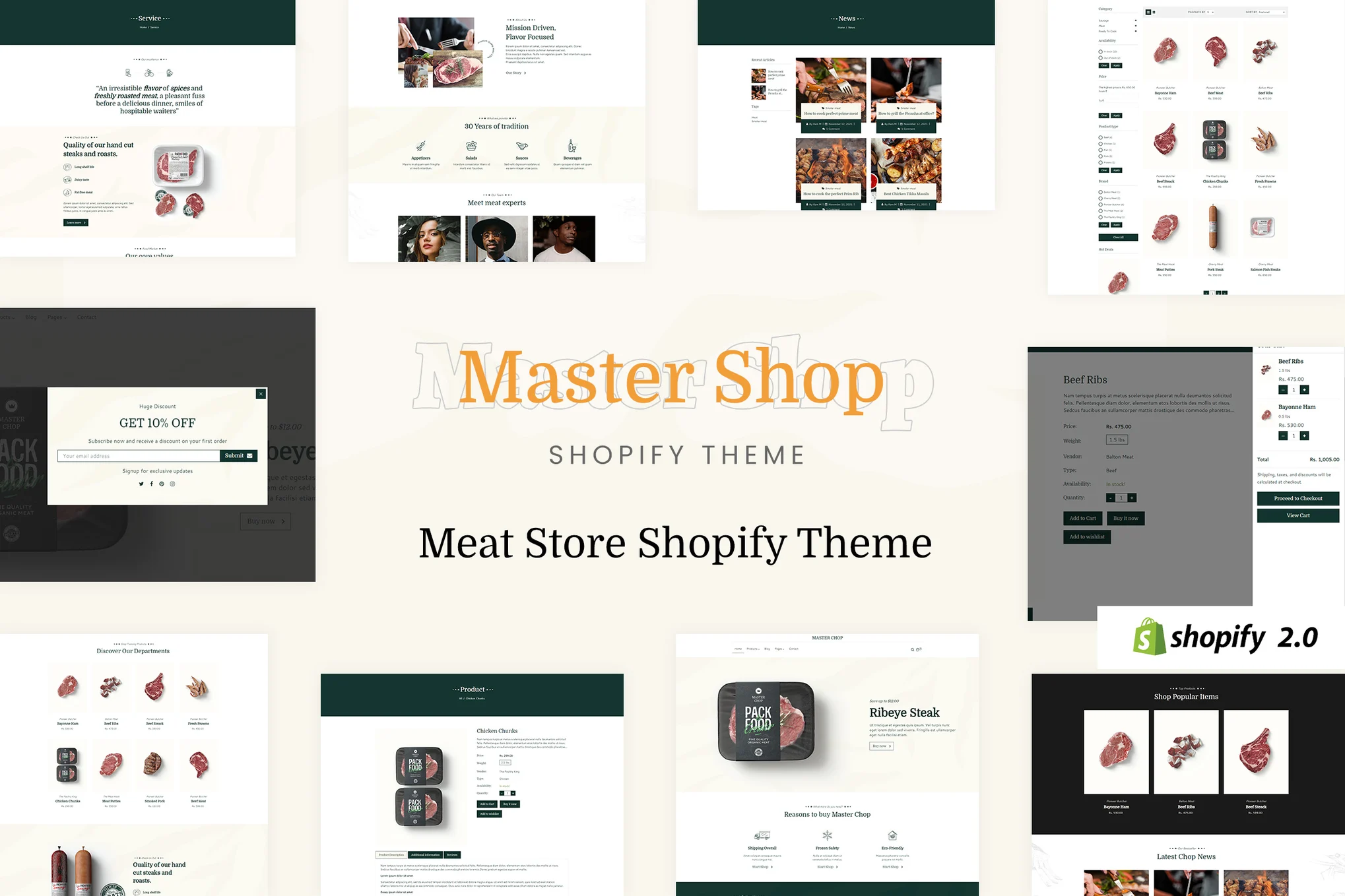 MasterChop Meat Shop Shopify Theme