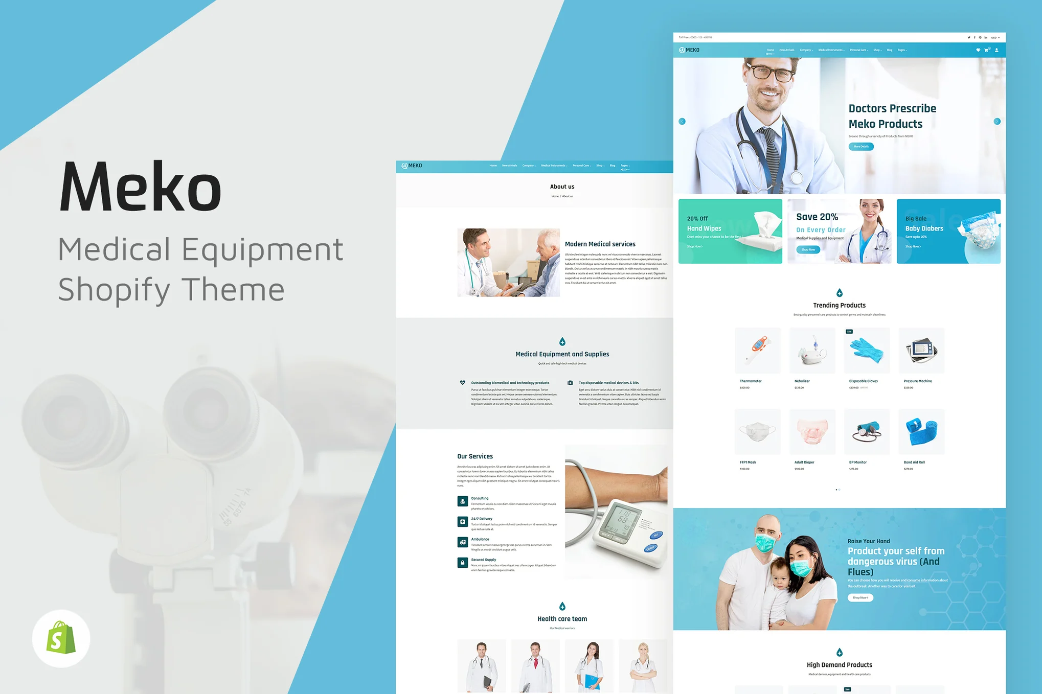 Meko Medical Store Shopify Theme