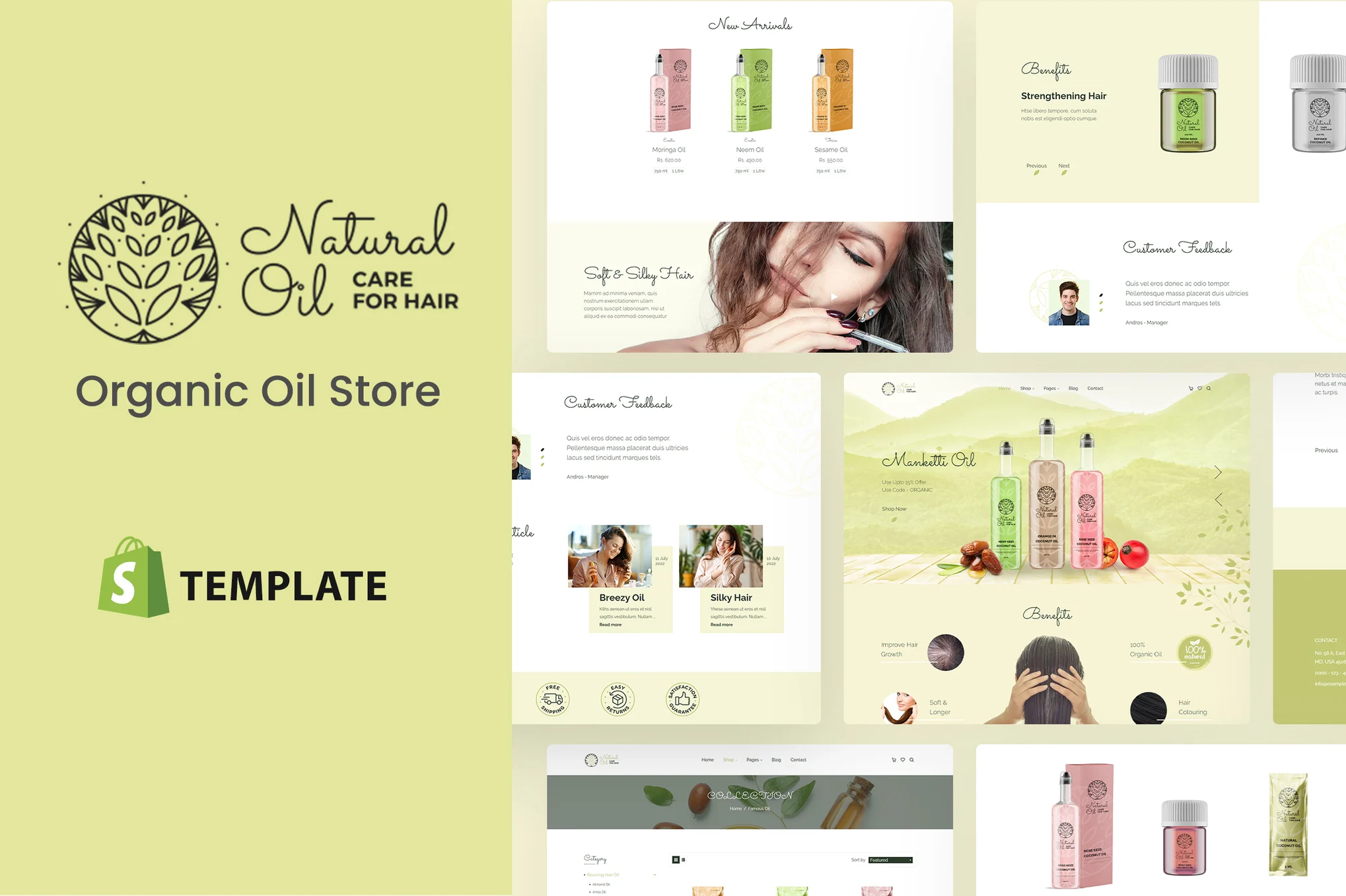 Natural Oil Hair Shopify Theme