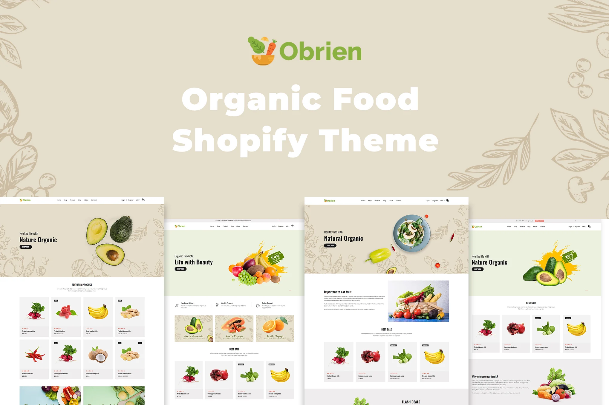 Obrien Food Shopify Theme