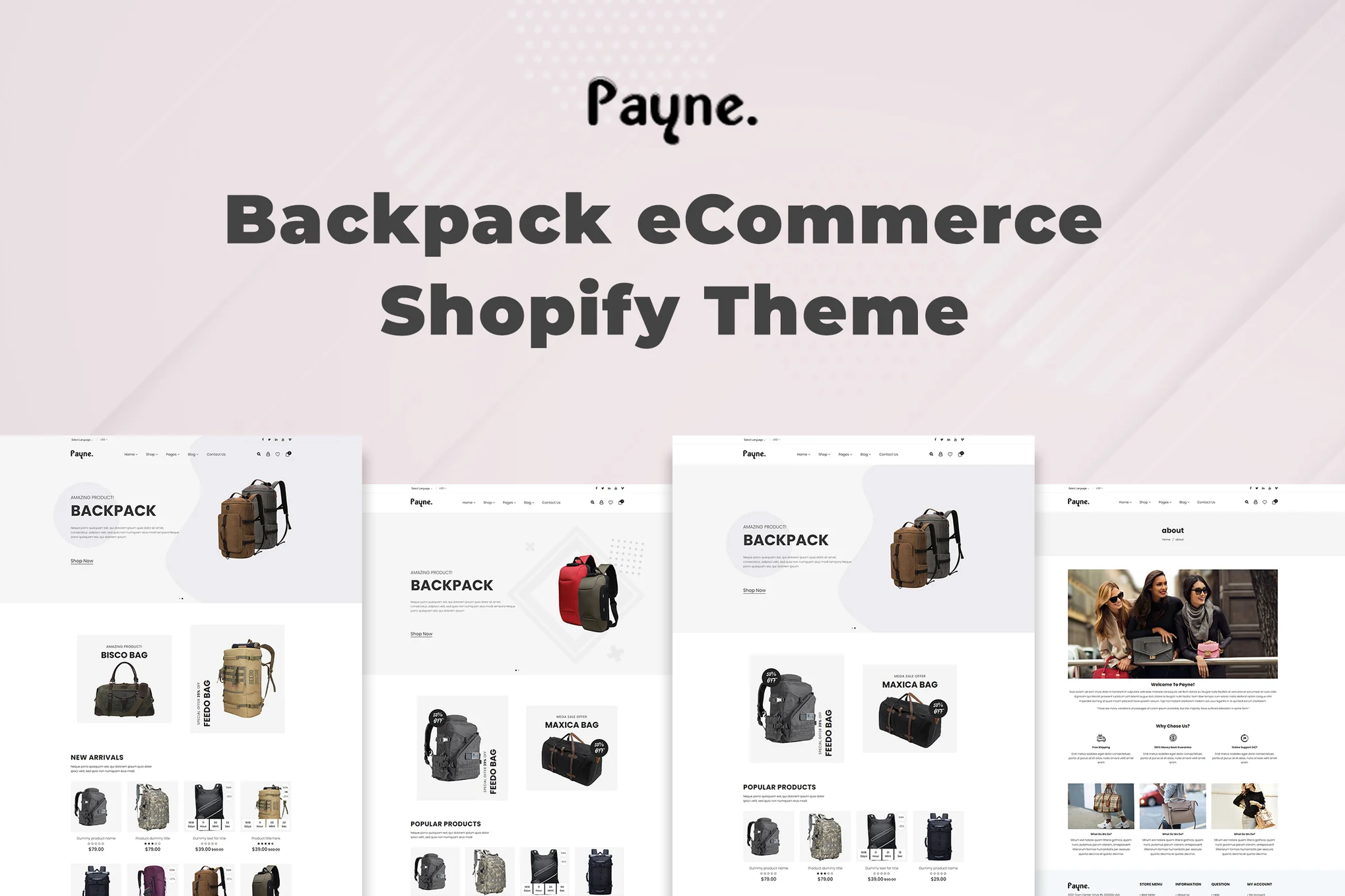 Payne Backpack Shopify Theme