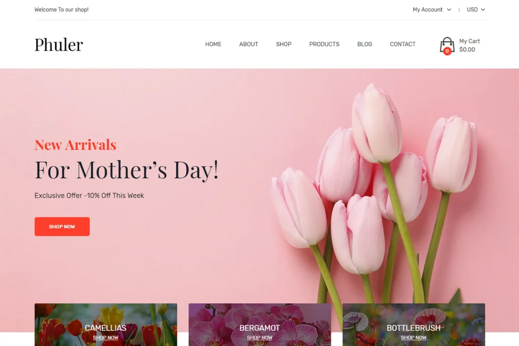 Phuler Flower Shop Shopify Theme