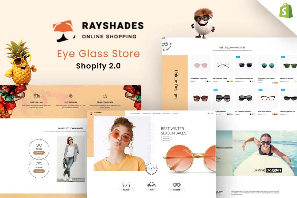 Rayshades Eye Glasses Shopify Theme