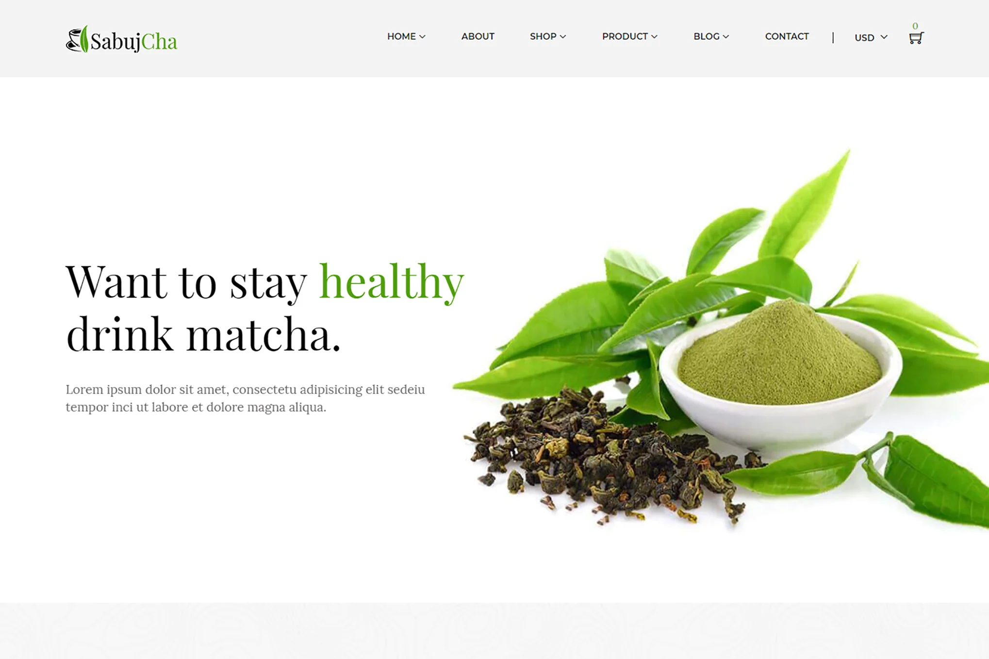Sabujcha Matcha Shopify Theme