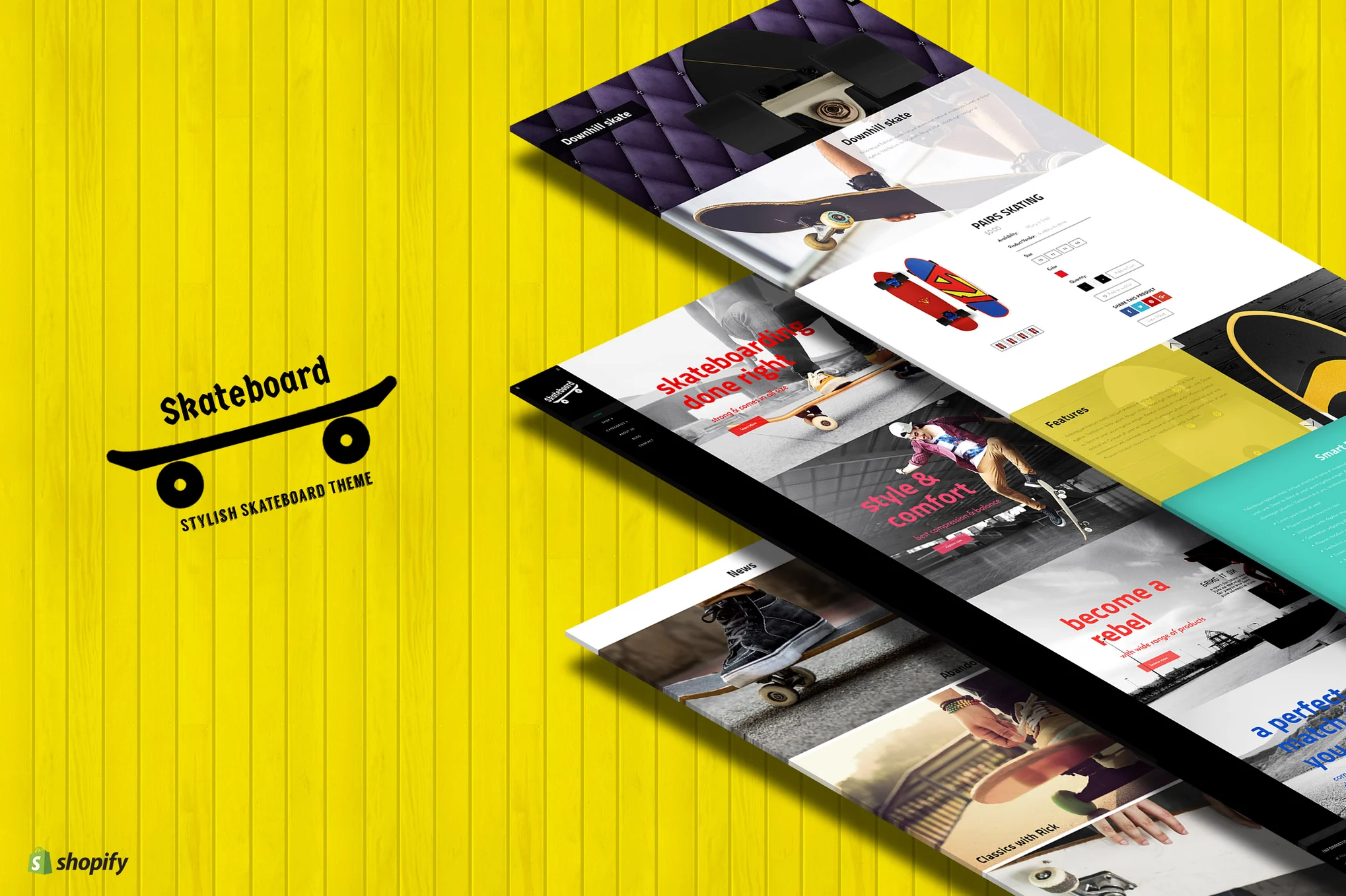 Skate board Sports Shopify Theme