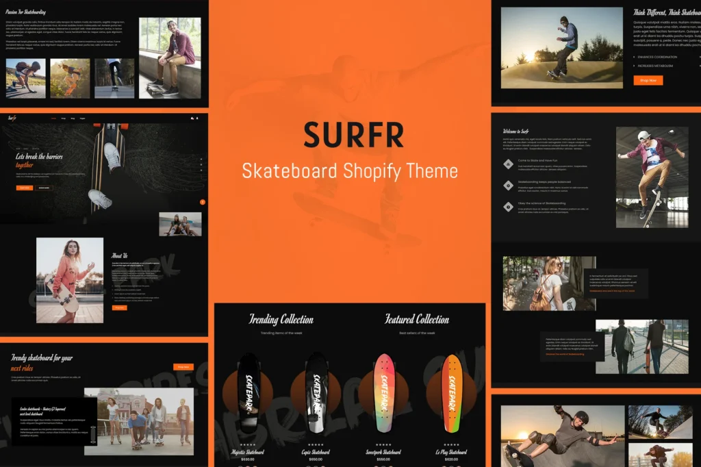 Surfr Skateboard Shopify Theme