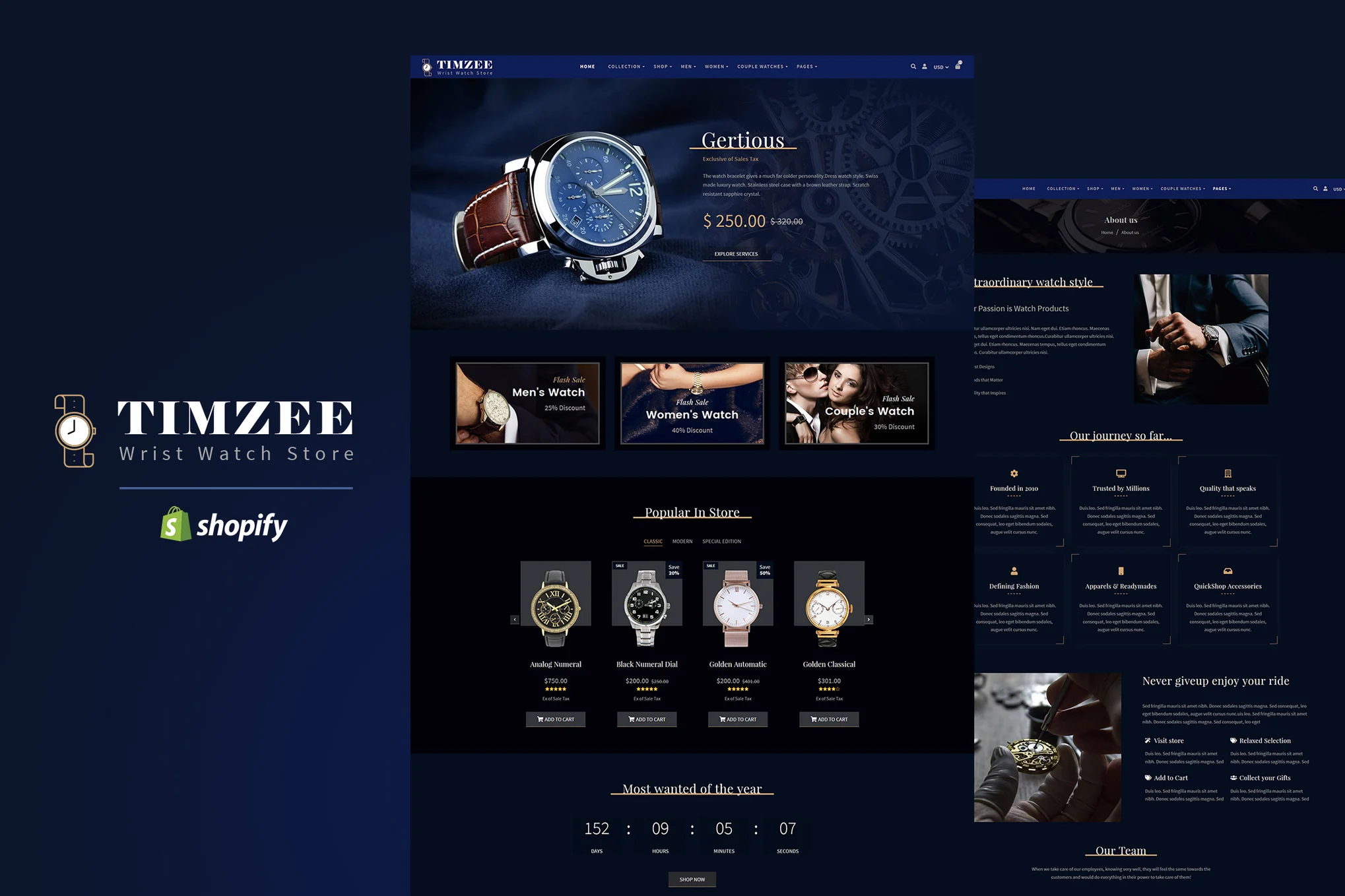 Timzee Watch Shopify Theme