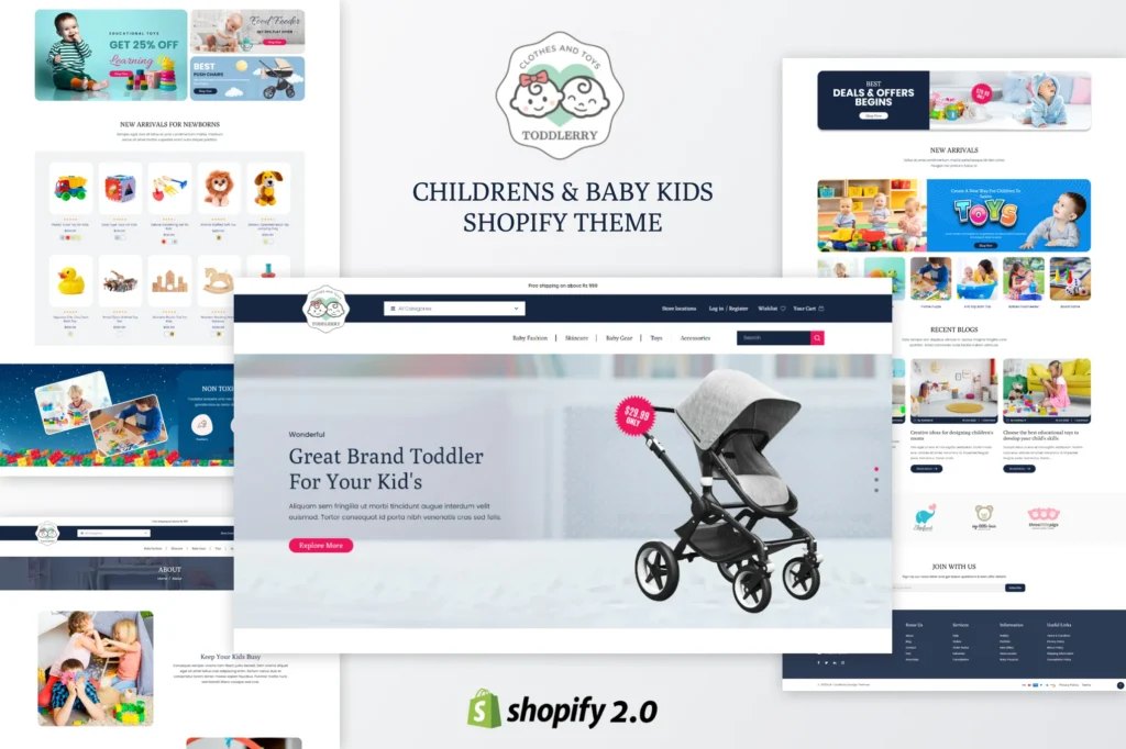 Toddlerry Baby Kids Shopify Theme
