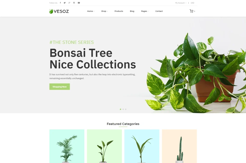Vesoz Plants Shopify Theme