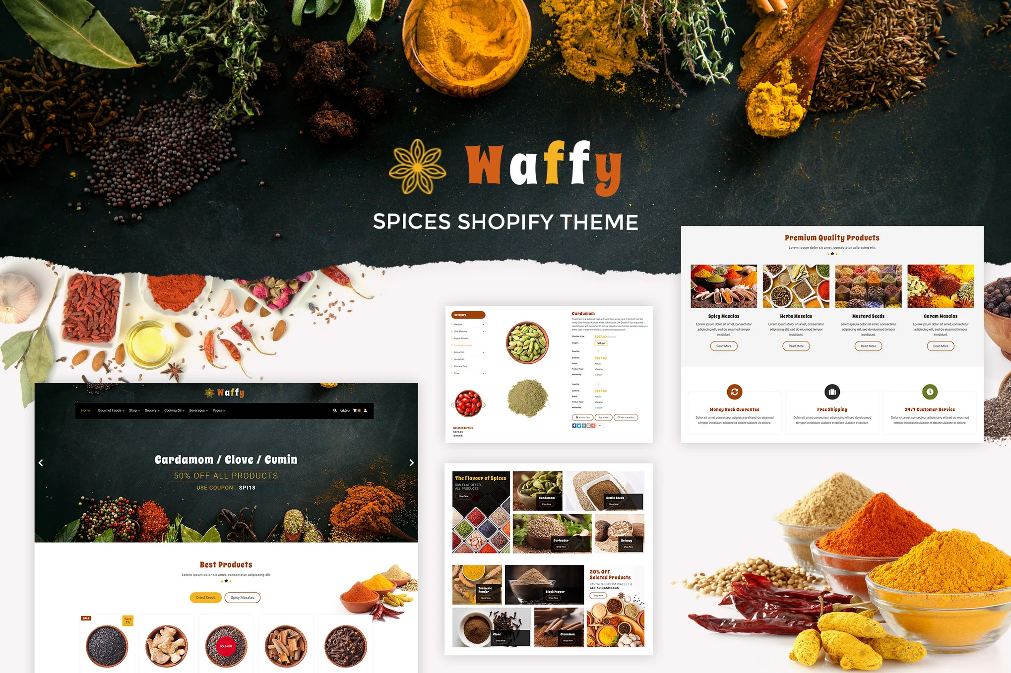 Waffy Spices Store Shopify Theme