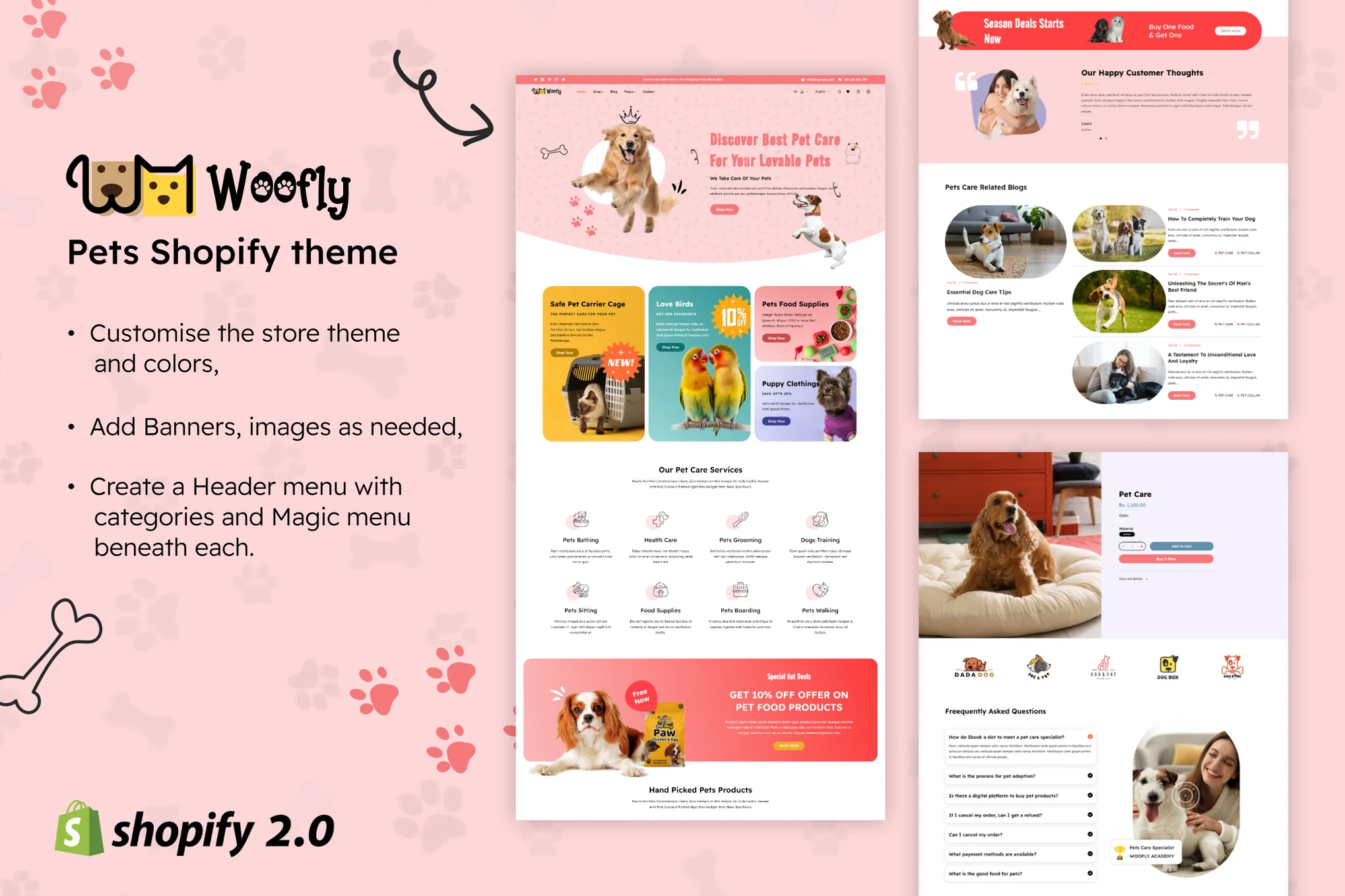Woofly Pets Store Shopify Theme