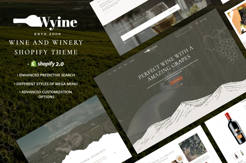 Wyine Wine Shop Shopify Theme