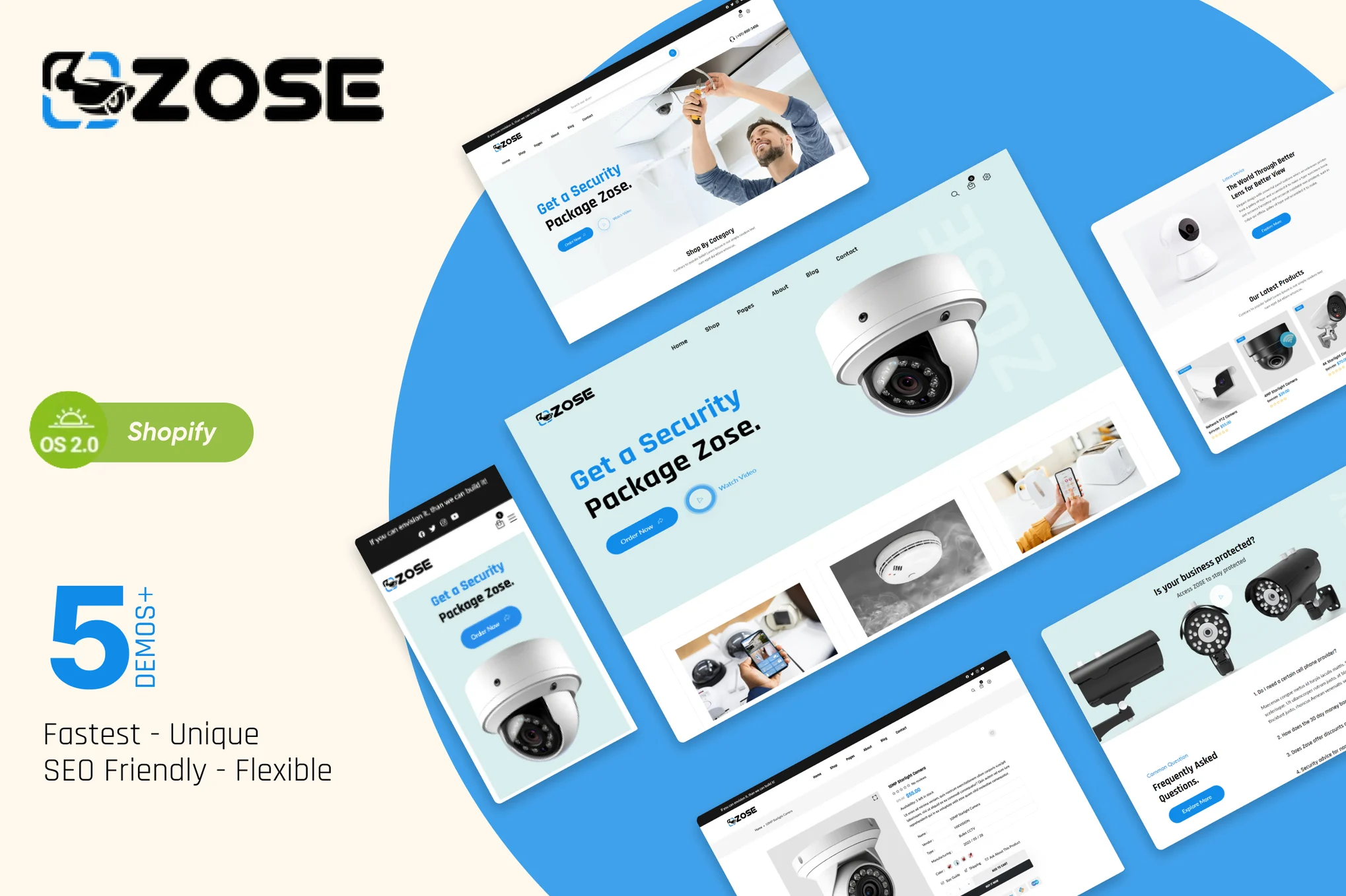 Zose CCTV Security Shopify Theme