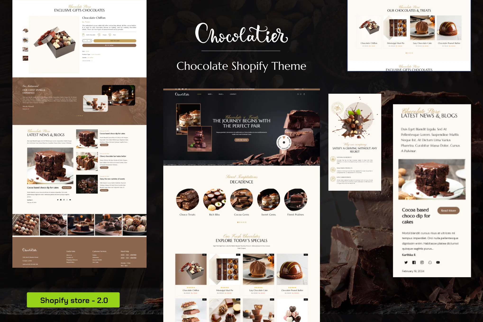 Chocolatier Chocolate Shopify Theme
